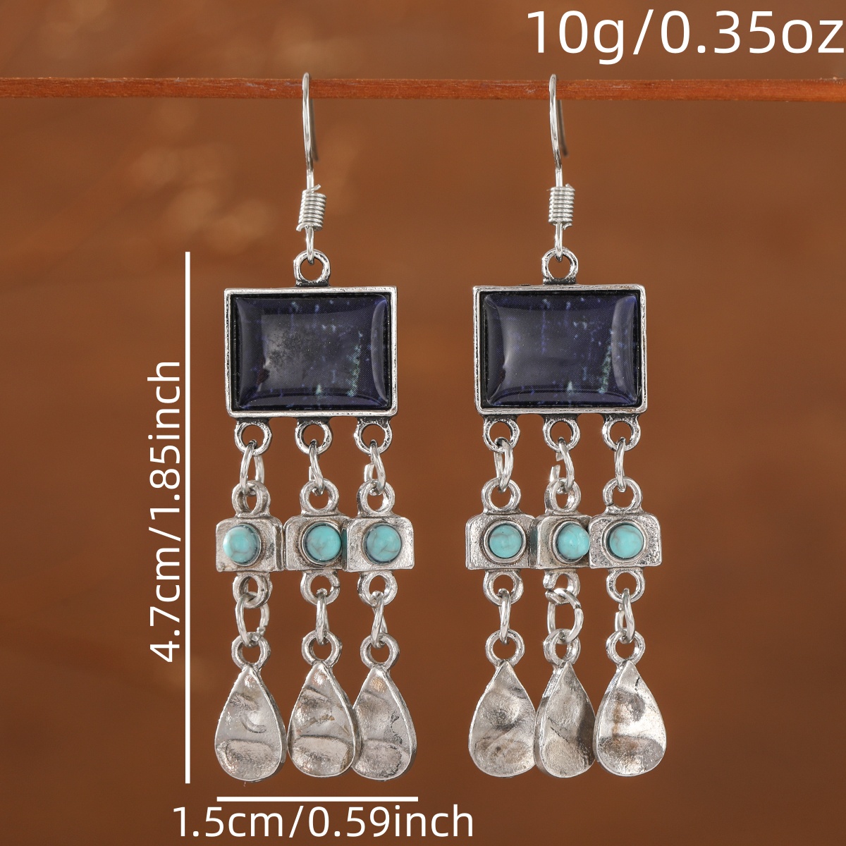 Women's Retro Ethnic Distressed Tassel Earrings